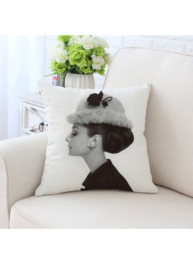 NIBEMINENT Decorative Sofa Cushion Cover White/Black