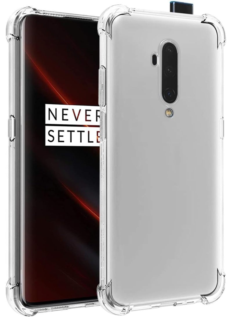 جراب سيليكون شفاف لهاتف OnePlus 7 Pro  مزود بزوايا حماية مقاومة للصدمات، جراب رقيق وناعم وشفاف ومرن من مادة TPU، مقاوم للخدش - Image 3