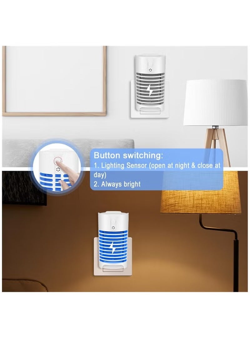 بست مصباح قاتل البعوض الإلكتروني بالأشعة فوق البنفسجية | طعم UV، صعقة كهربائية 2000V، صامت وغير سام | للاستخدام المنزلي الداخلي، وضع استشعار الضوء - Image 3