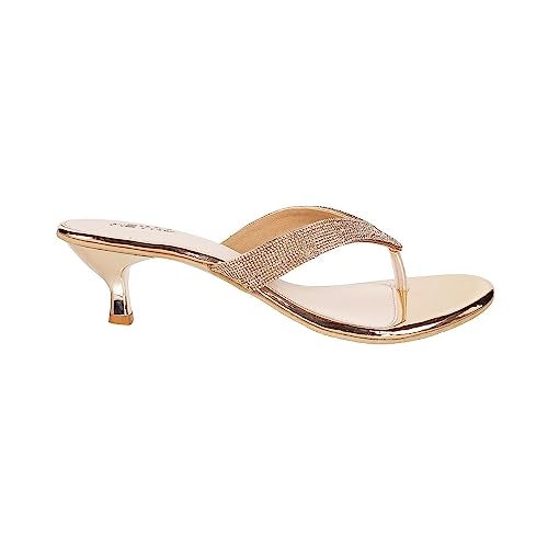 Metro Women Rose Gold Kitten Heel Fashion Sandal UK/6 EU/39 (35-333) - Image 3