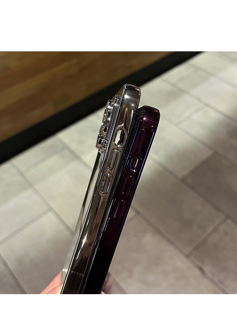 AROAQ Magnetic Case For iphone, Shockproof iPhone Bumper Cover, Plating For Magsafe Wireless Charge Case, Anti-scratch Mobile Protective Cover For iphone 15 Pro Max, 15 Plus, Pro, ( Silver ) - Image 2