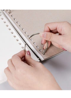 KASTWAVE Loose-Leaf Binder Ring, 2-Inch Index Card Metal Ring Book Ring Flash Card Ring Clip Ring Key Ring Openable Large Round Ring Metal Ring Hanging Ring (20 Pcs)  - Image 3