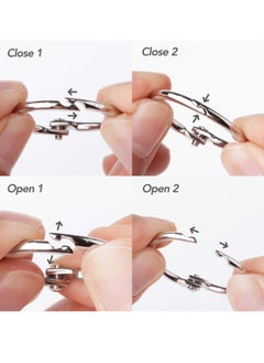 KASTWAVE Loose-Leaf Binder Ring, 2-Inch Index Card Metal Ring Book Ring Flash Card Ring Clip Ring Key Ring Openable Large Round Ring Metal Ring Hanging Ring (20 Pcs)  - Image 5