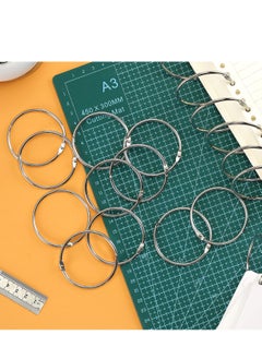 KASTWAVE Loose-Leaf Binder Ring, 2-Inch Index Card Metal Ring Book Ring Flash Card Ring Clip Ring Key Ring Openable Large Round Ring Metal Ring Hanging Ring (20 Pcs)  - Image 4