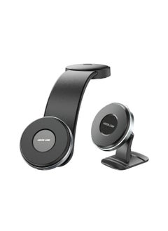 2 in1 MagFlex Wireless Car Charger / 360° Rotation / 15W Wireless Fast Charging / Easy Installation / MagSafe Compatible / Strong 3m Glue / Type-C Connector Port / x16 N52 Magnets - Black