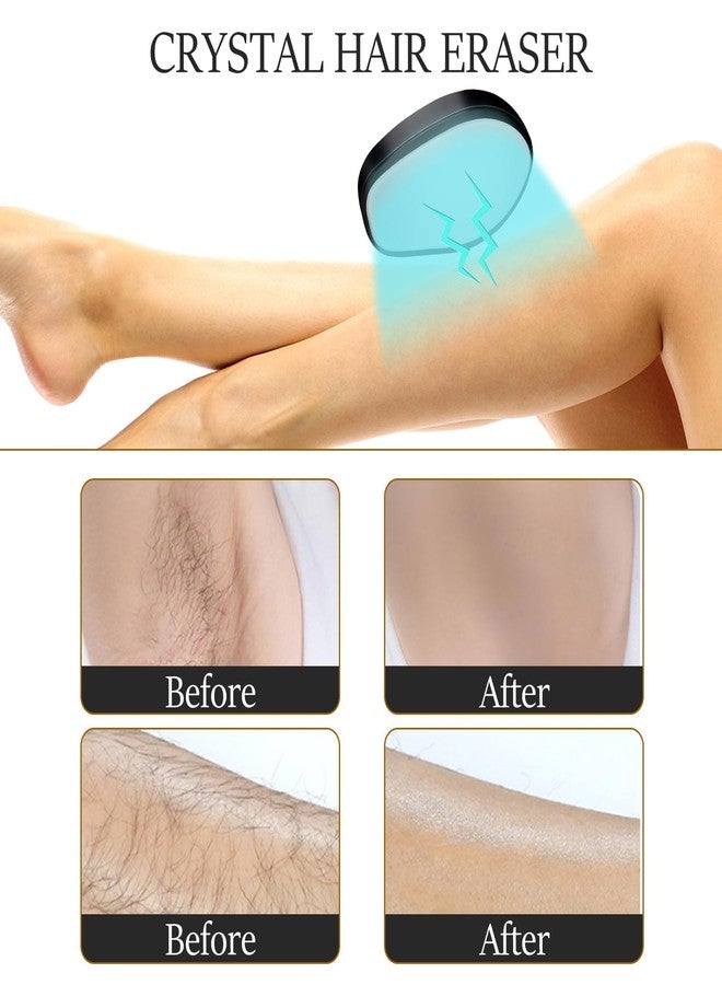 FITALA Crystal Hair Eraser, Painless Hair Removal Tool, Reusable Hair Remover for All Body Parts (Black) - Image 3