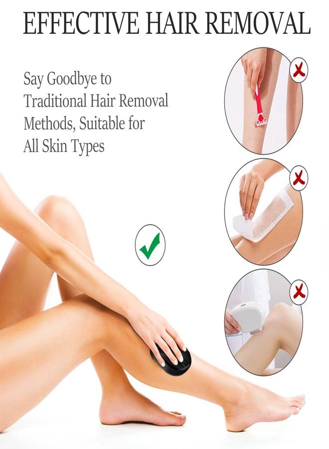 FITALA Crystal Hair Eraser, Painless Hair Removal Tool, Reusable Hair Remover for All Body Parts (Black) - Image 5