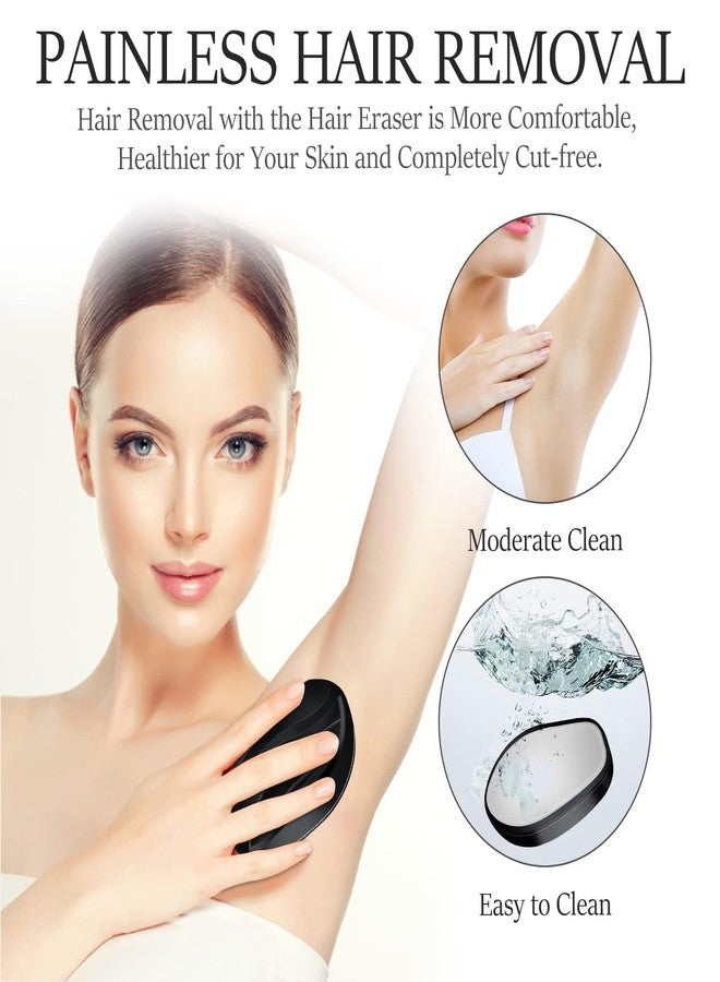 FITALA Crystal Hair Eraser, Painless Hair Removal Tool, Reusable Hair Remover for All Body Parts (Black) - Image 4