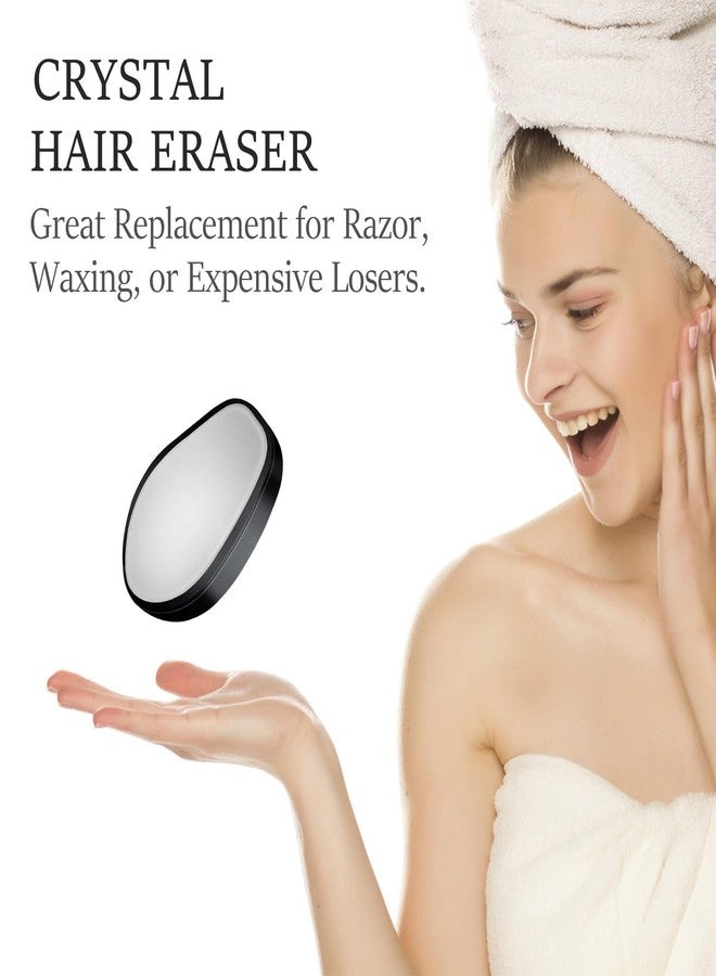 FITALA Crystal Hair Eraser, Painless Hair Removal Tool, Reusable Hair Remover for All Body Parts (Black) - Image 2