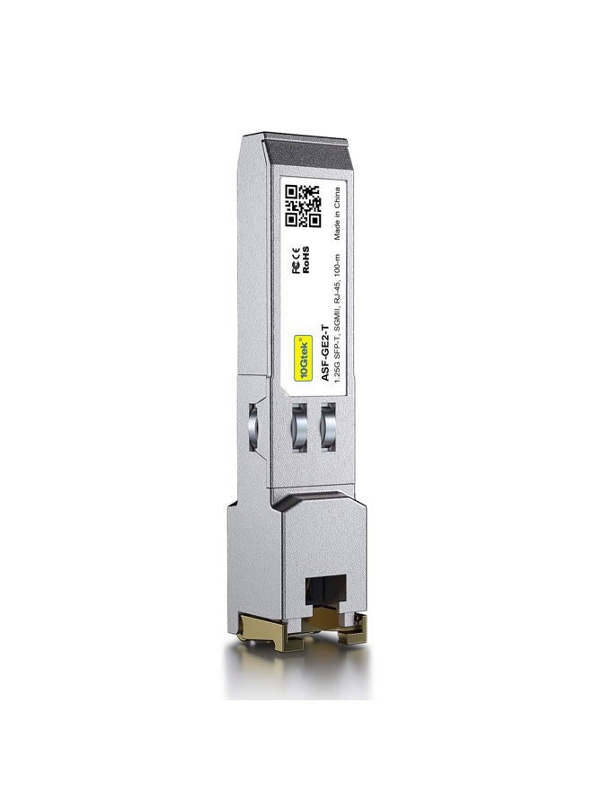 10Gtek 1.25G SFP-T, 1000BASE-T Copper SFP, SFP to RJ45 Module for Cisco GLC-T/SFP-GE-T, Meraki MA-SFP-1GB-TX, Ubiquiti UniFi UF-RJ45-1G, Supermicro, Fortinet, TP-Link TL-SM331T and More, Pack of 2 - Image 4