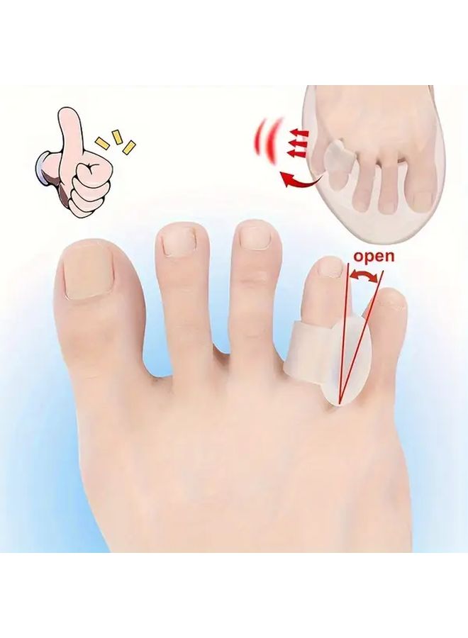 Transparent Silicone Toe Separators 4 Pack Prevent Rubbing and Squeezing - Image 5