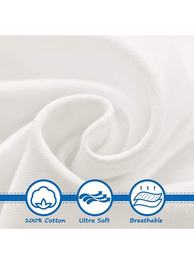 Coldwind Pack and Play Sheets 27"x 39" Compatible with Graco, Dream on Me Pack N Play, Cotton Mini Crib Sheets 2 Pack, Stretchy Playard Crib Fitted Sheet for Baby Girl Boy, White - Image 2