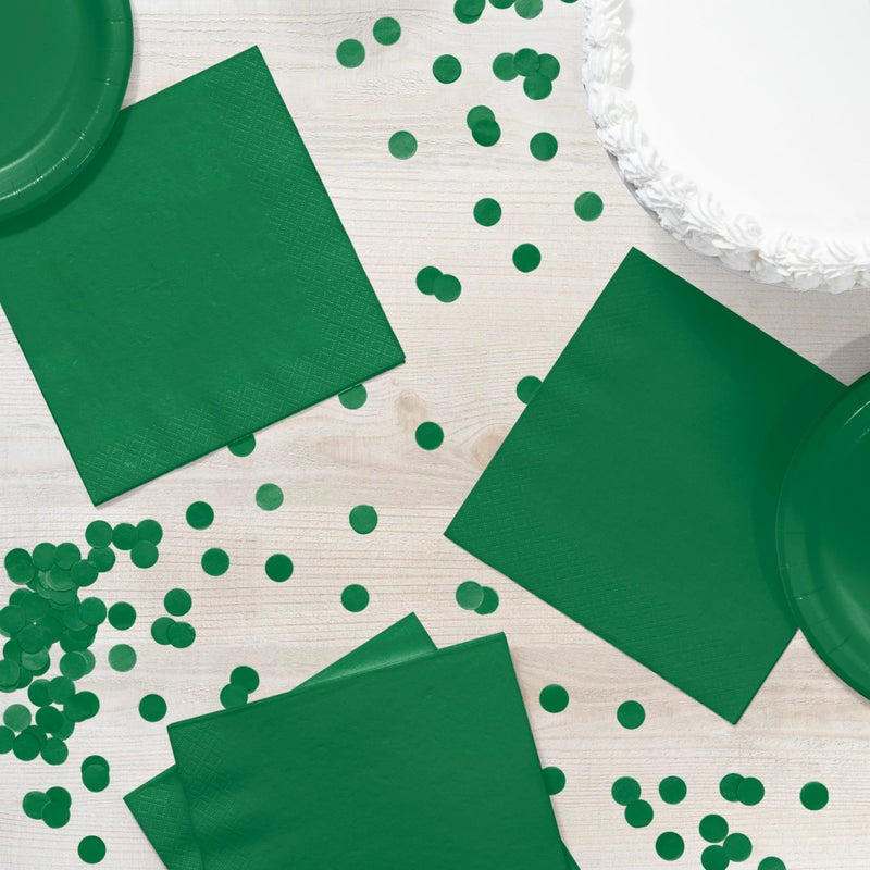 Creative Converting Touch of Color 2-Ply 50 Count Paper Lunch Napkins, Emerald Green - Image 4