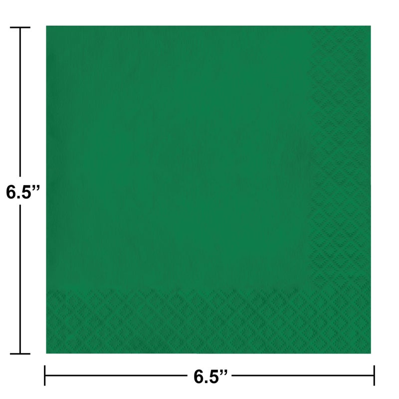 Creative Converting Touch of Color 2-Ply 50 Count Paper Lunch Napkins, Emerald Green - Image 3