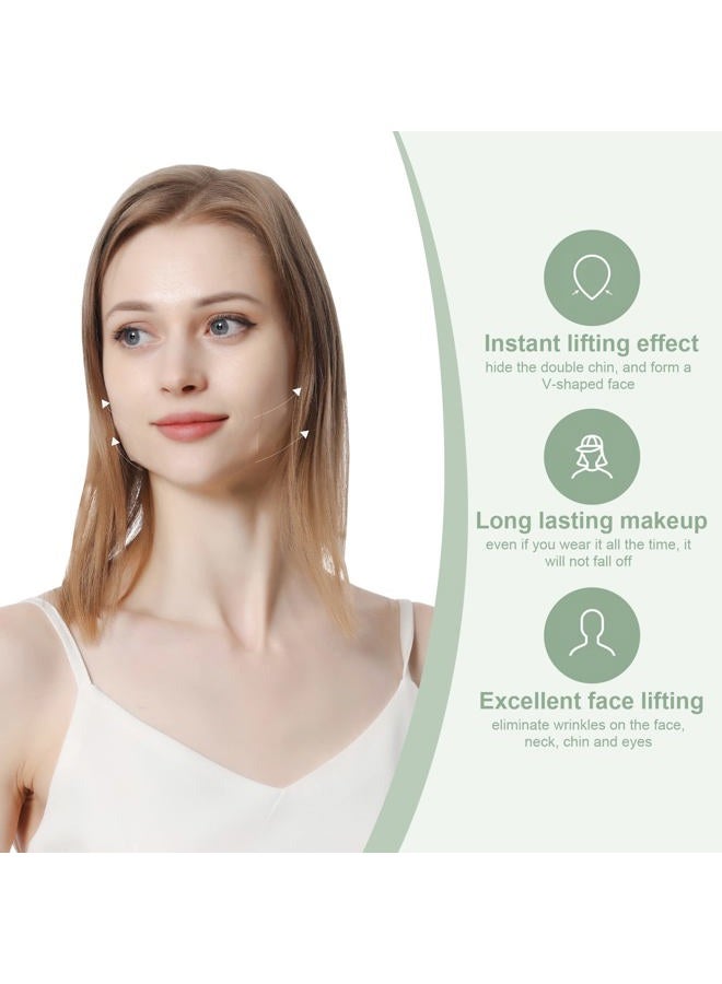 Face Lifting Tape, Ultra-thin Invisible Face Lift Sticker Face Tape for Instant Face, Hiding Facial Neck Wrinkles V-face Tightening Lifting Saggy Skin 4 Bands 20 Tapes - Image 2