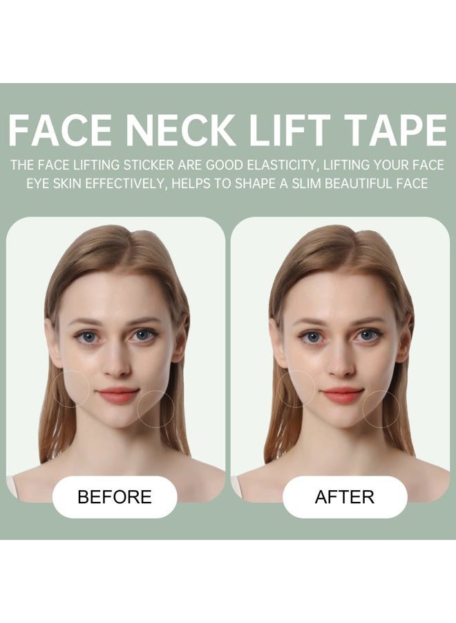 Face Lifting Tape, Ultra-thin Invisible Face Lift Sticker Face Tape for Instant Face, Hiding Facial Neck Wrinkles V-face Tightening Lifting Saggy Skin 4 Bands 20 Tapes - Image 4