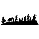Fellowship Lord of The Rings Black Decal Vinyl StickerCars Trucks Vans Walls Laptop Black 75 x 25 inLLI548