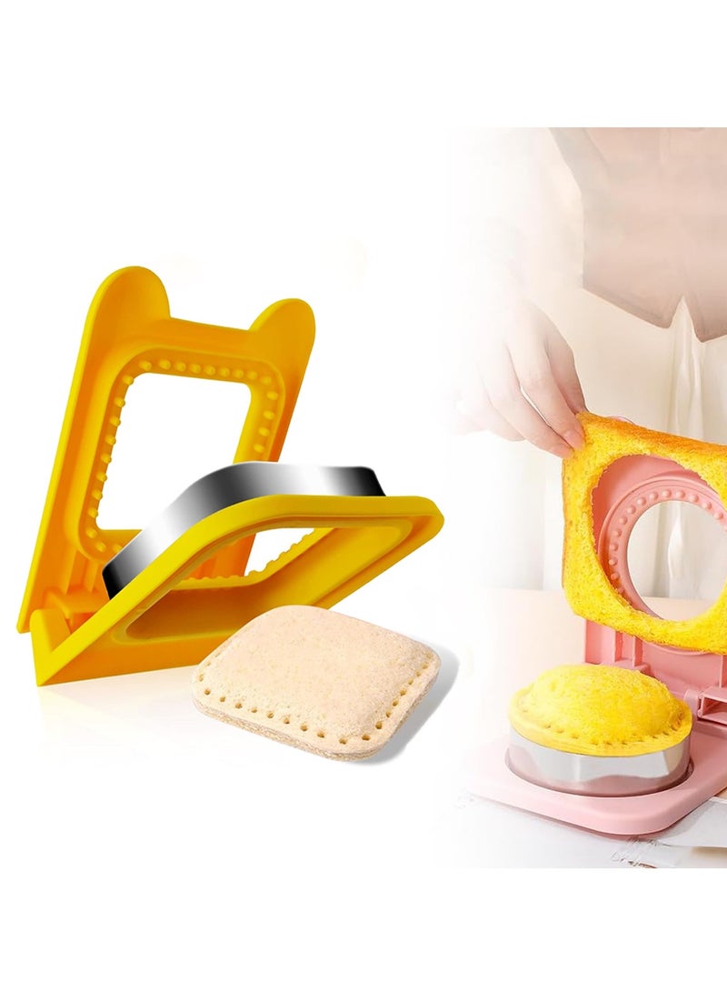 Sandwich Cutter and Sealer DIY Sandwich Maker Cutter Stainless Steel Press Moulder Sandwich Maker Cutters for Child Lunch - Image 1
