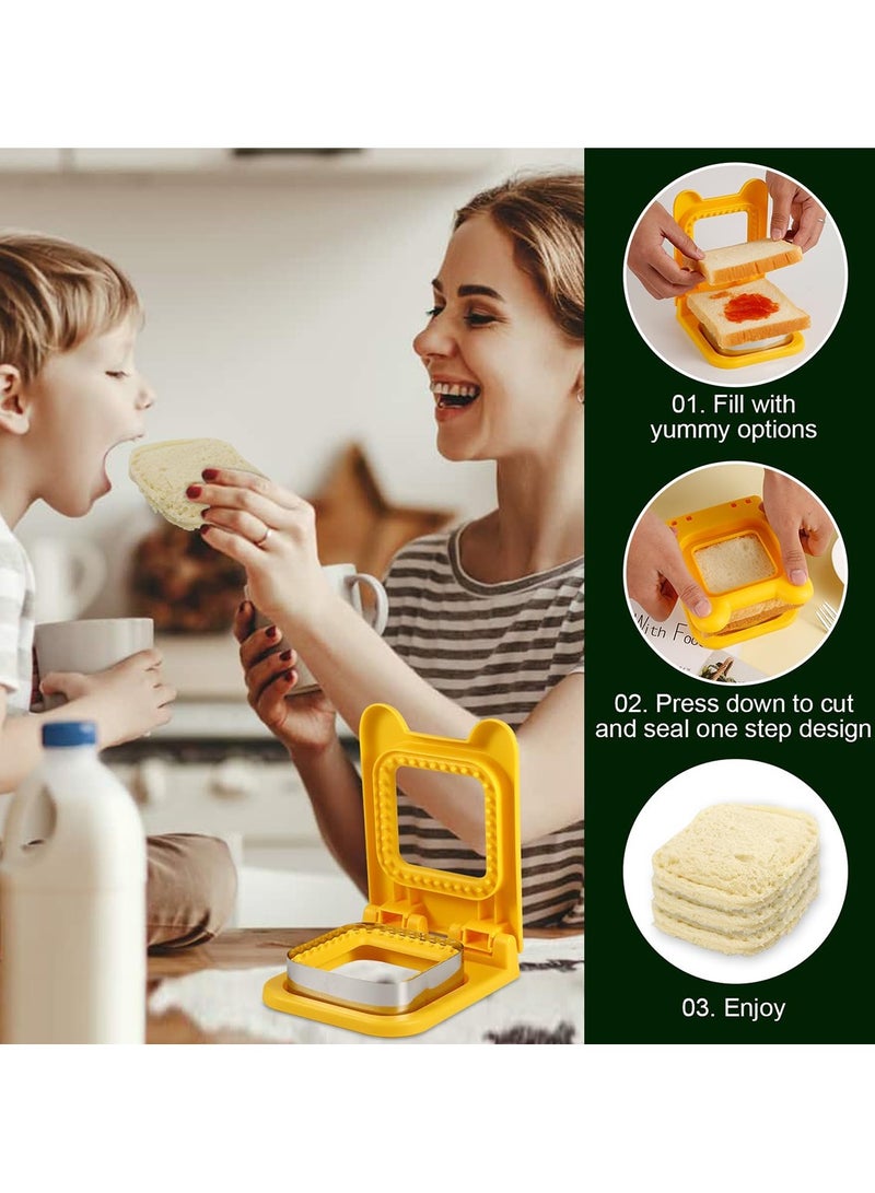 Sandwich Cutter and Sealer DIY Sandwich Maker Cutter Stainless Steel Press Moulder Sandwich Maker Cutters for Child Lunch - Image 3
