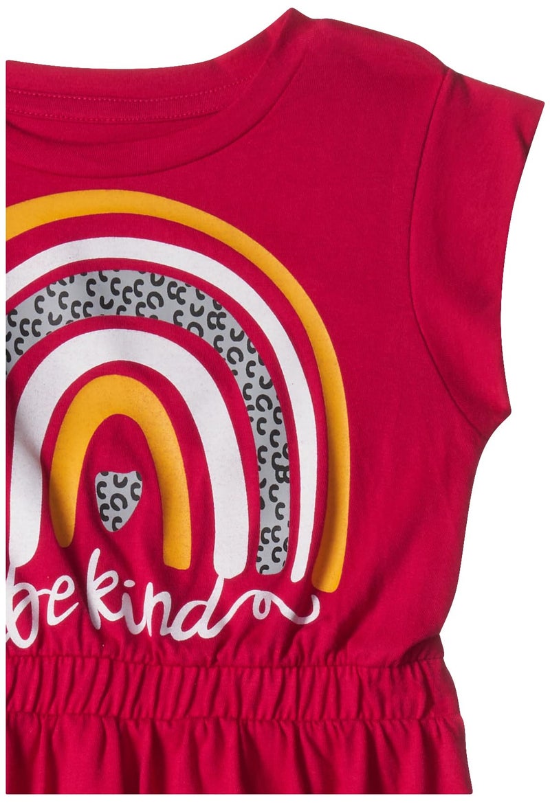T2F Girl's Cotton A-Line Knee-Length Casual Dress - Image 3