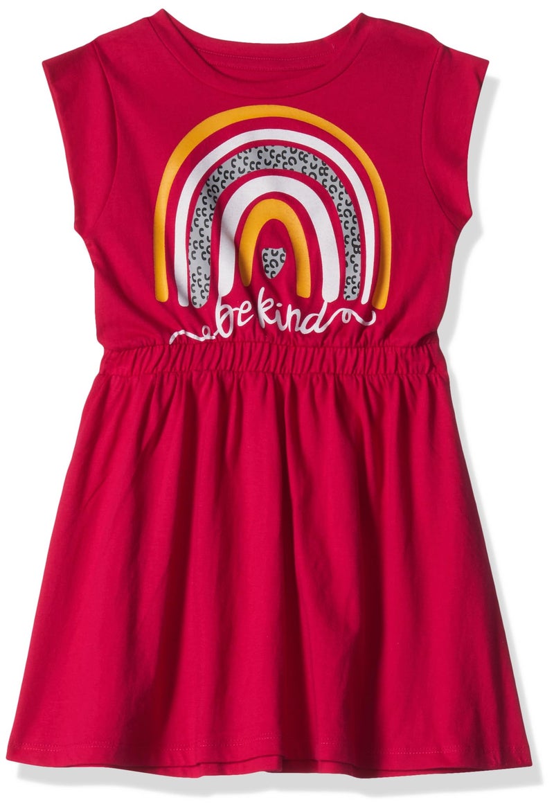 T2F Girl's Cotton A-Line Knee-Length Casual Dress - Image 2