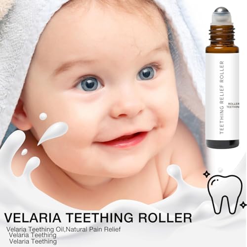 VOKSODHCK 3PCS Teething Roller All Natural for Babies, Velaria Teething Roller, A Thousand Roses Teething Roller Oil, Teething Roller All Natural - Image 2