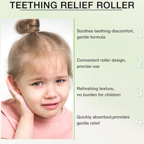 VOKSODHCK 3PCS Teething Roller All Natural for Babies, Velaria Teething Roller, A Thousand Roses Teething Roller Oil, Teething Roller All Natural - Image 3