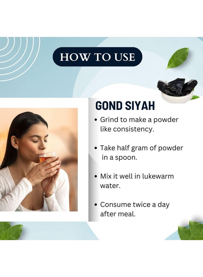 BrijBooti بريجبوتي غوند سيياه - كالا غوند - صمغ أسود لآلام المفاصل والظهر 100 غرام - Image 3