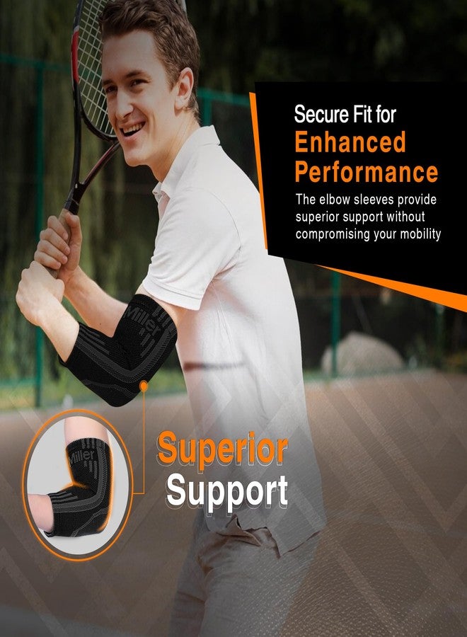 Doc Miller Elbow Compression Sleeve for Tendonitis – Medical Compression Support, Arm Brace for Tennis Injuries, Bursitis Relief Sleeve, Tendon Support for Active Use for Women & Men – 1 Pair - Image 4