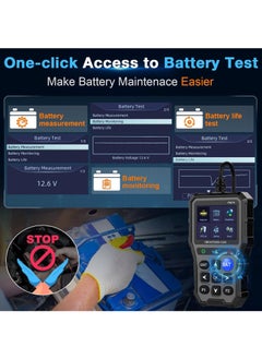 LAESO Professional OBD2 Scanner Battery Tester for Car: Color Screen Code Reader Easy Setup Clear Engine Fault Light-OBDII/EOBD Diagnostic Scan Tool Read Voltage/Life for All OBD II Protocol Cars Since 1996  - Image 3