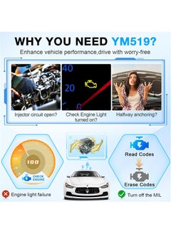 LAESO Professional OBD2 Scanner Battery Tester for Car: Color Screen Code Reader Easy Setup Clear Engine Fault Light-OBDII/EOBD Diagnostic Scan Tool Read Voltage/Life for All OBD II Protocol Cars Since 1996  - Image 4