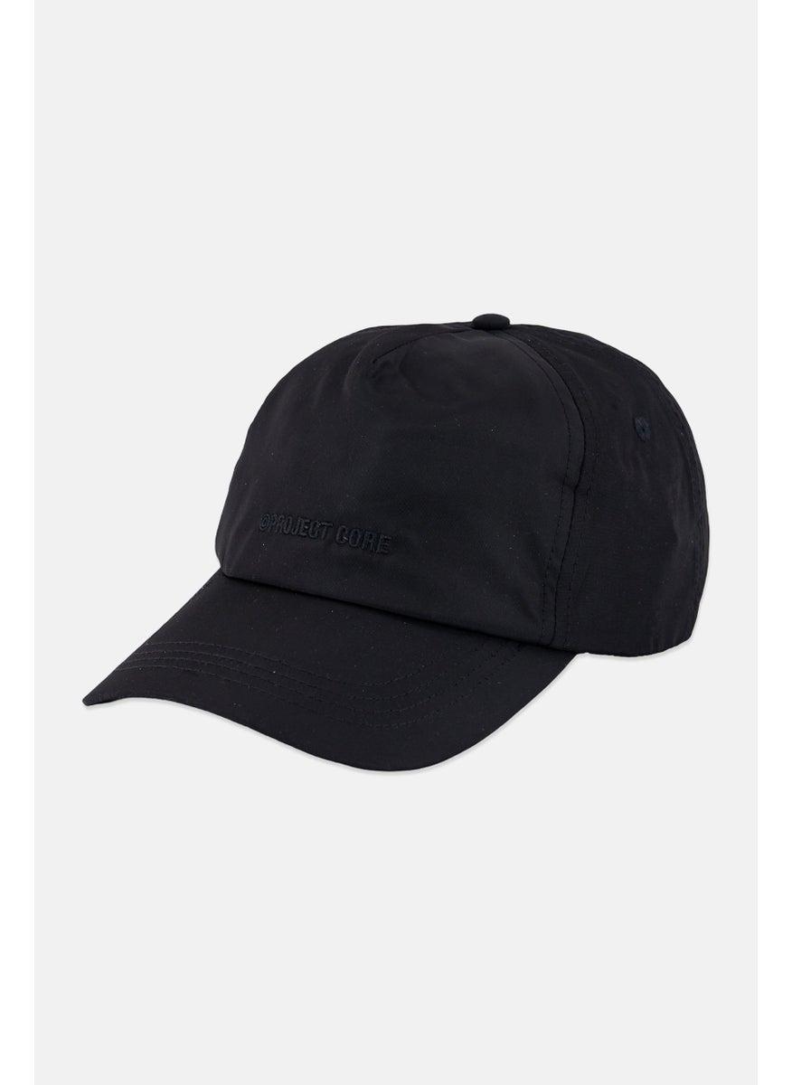 Jack Jones Men Embroidered Adjustable Cap, Black  - Image 1