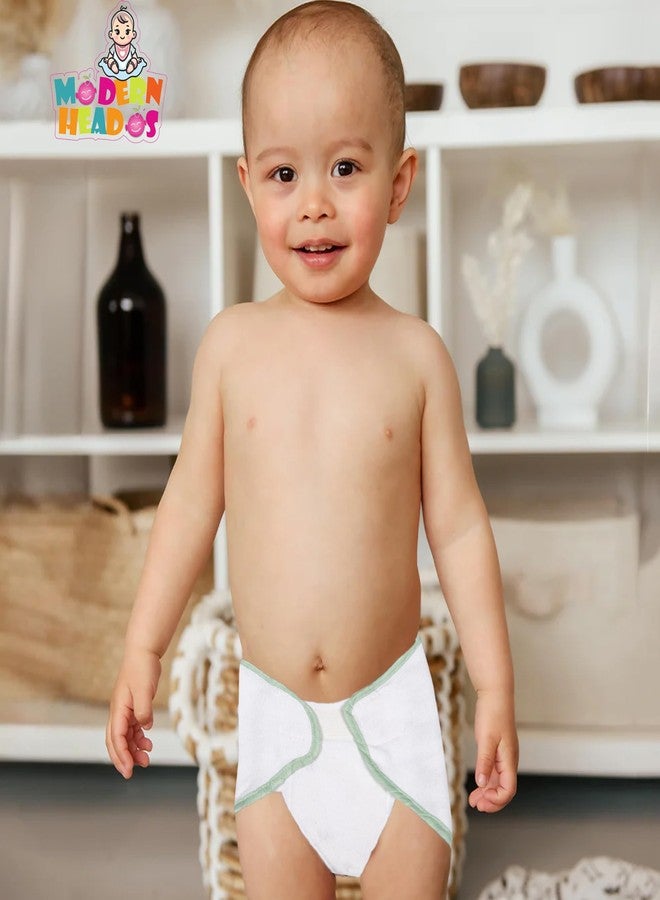 Modern Heados Double Cloth Padded Cotton Muslin Nappies, Reusable, washable Cotton Muslin Nappies, Cloth Diapers (Multicolor, Pack of 9) - Image 5