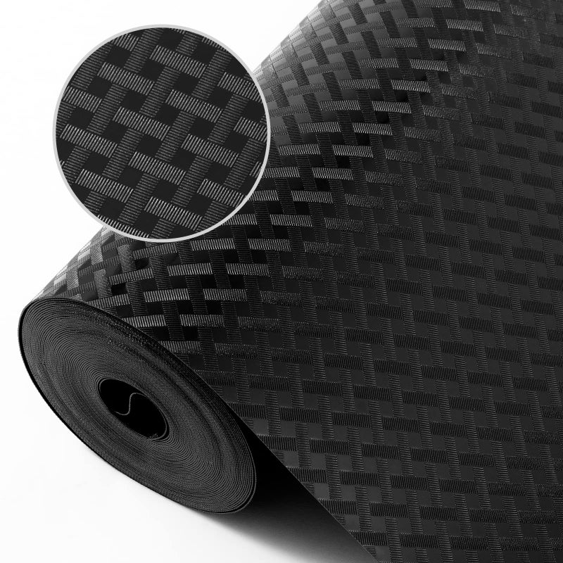 Shelf Liners for Kitchen Cabinets Refrigerator Liners Waterproof OilProof Kitchen Cupboard Liner NonSlip Drawer Mats EVA Material Non Adhesive Fridge Liner for Shelves Black 118 x 3937 Inches