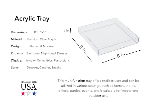 Mirart Clear Acrylic Tray (8 x 8) - Image 3