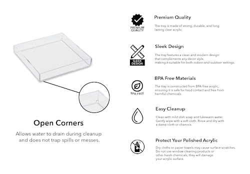 Mirart Clear Acrylic Tray (8 x 8) - Image 4