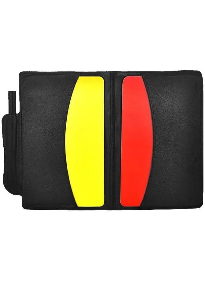 SportQ Referee Card Set, Red and Yellow Football with Score Paper Wallet Pencil and Accessories for Football Football Sports Game  - Image 2