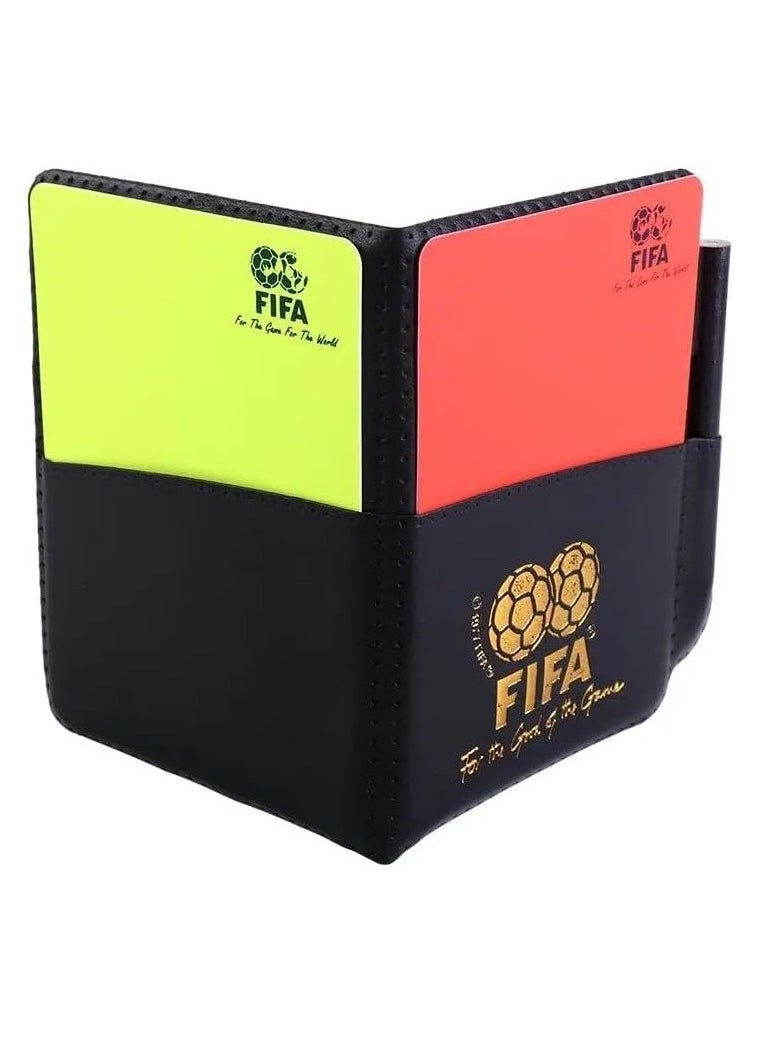 SportQ Referee Card Set, Red and Yellow Football with Score Paper Wallet Pencil and Accessories for Football Football Sports Game  - Image 4