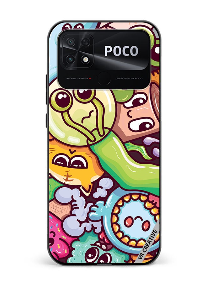 VR CREATIVE Protective Case Cover For Xiaomi Poco C40 Graphitti Design Multicolour - Image 1