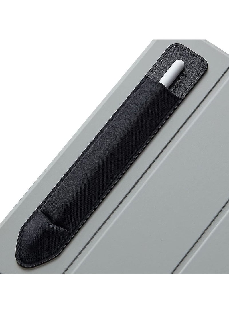 Generic Upgraded Pencil Holder Compatible with Apple Pencil 2nd and 1st Generation Elastic Pocket to Keep Your Stylus Protected and Safe Pouch Adhesive Sleeve Attached to Case for Stylus Pens Black  - Image 1