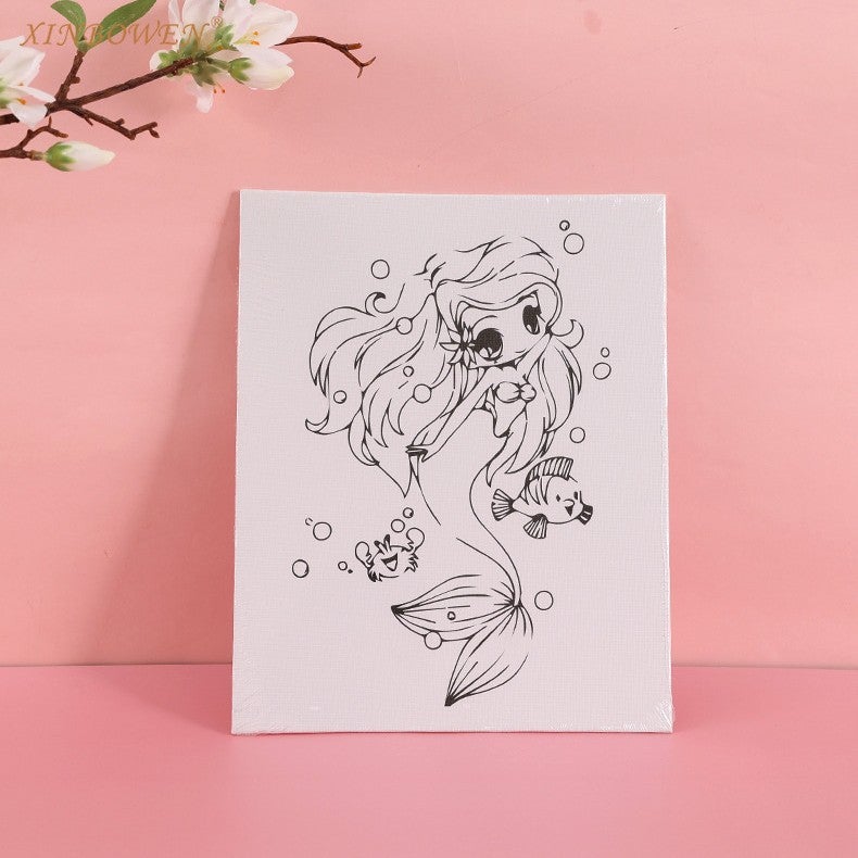 Cotton White Drawing Board Printing Drawing Children'S Diy Drawing Acrylic White Drawing Board Student Art Supplies Oil Drawing Board - Image 1