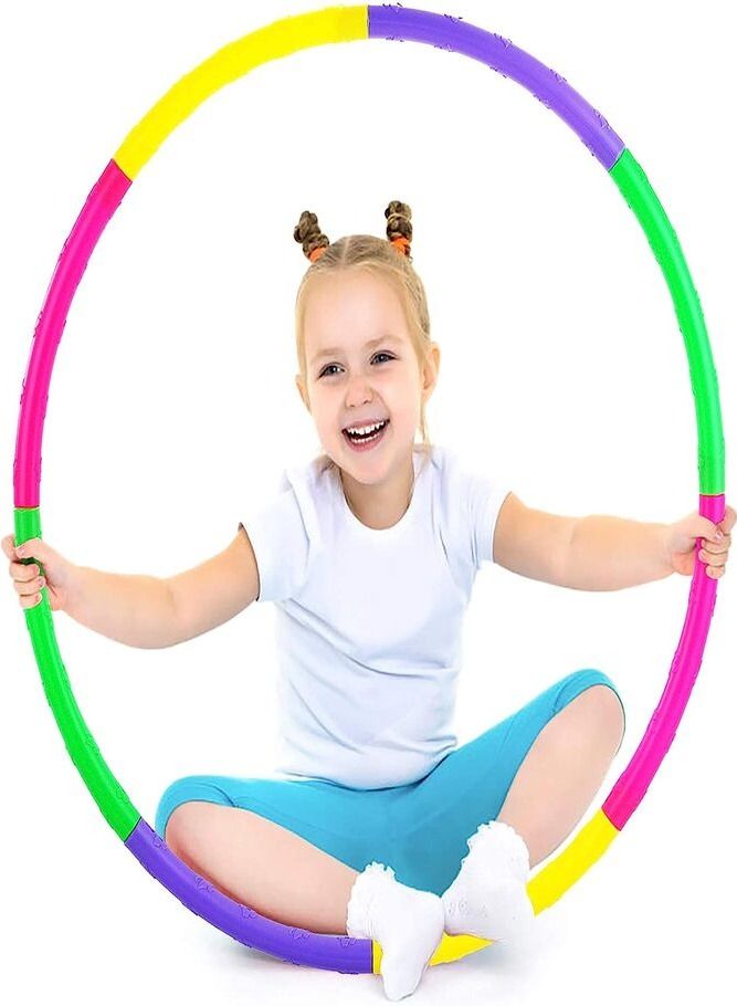 AMERTEER Colorful and Adjustable Kids Exercise Hoops Fun Fitness for Children with Unique Design n Weight Customization - Image 1