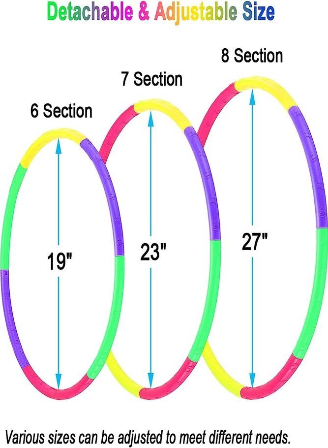 AMERTEER Colorful and Adjustable Kids Exercise Hoops Fun Fitness for Children with Unique Design n Weight Customization - Image 2
