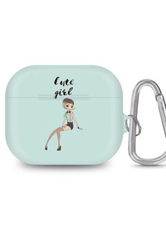 StylePods Case for Airpods 3rd Gen Case With Anti-Lost Keychain - Shy Cute Girl