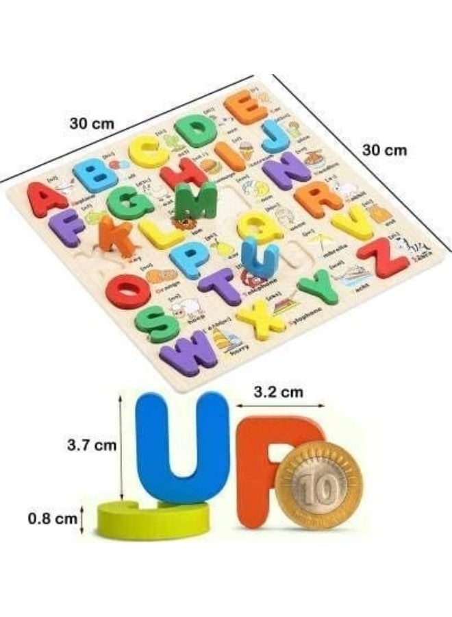 لوح بازل خشبي تعليمي لتعلم الحروف الإنجليزية والكلمات للأطفال - Image 5