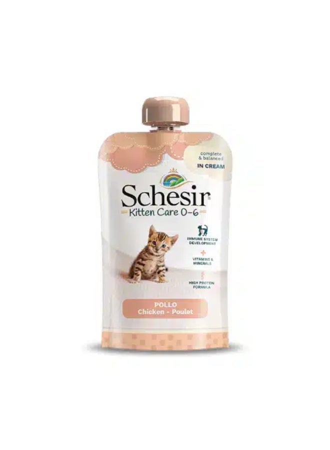 Schesir Pouch Kitten Care (0-6 Months) Chicken in Cream 150g - Image 2