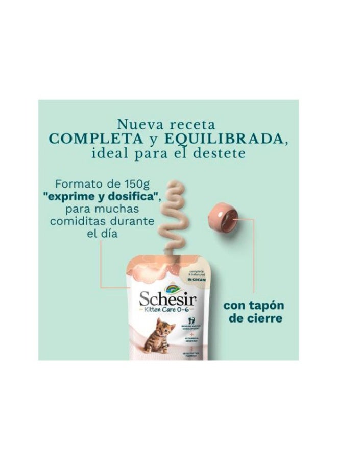 Schesir Pouch Kitten Care (0-6 Months) Chicken in Cream 150g - Image 3