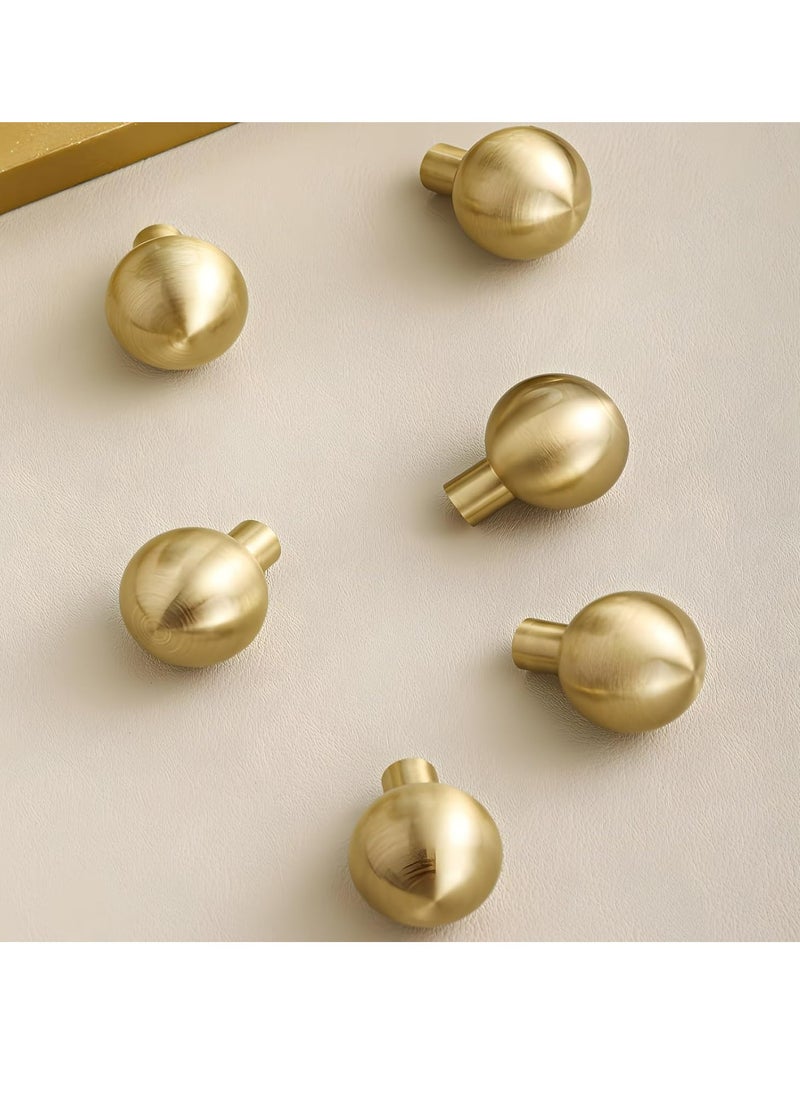 Oasisgalore 6Pcs Cabinet Knobs Drawer Knob，Furniture Knob with 6 Screws，Gold  - Image 1