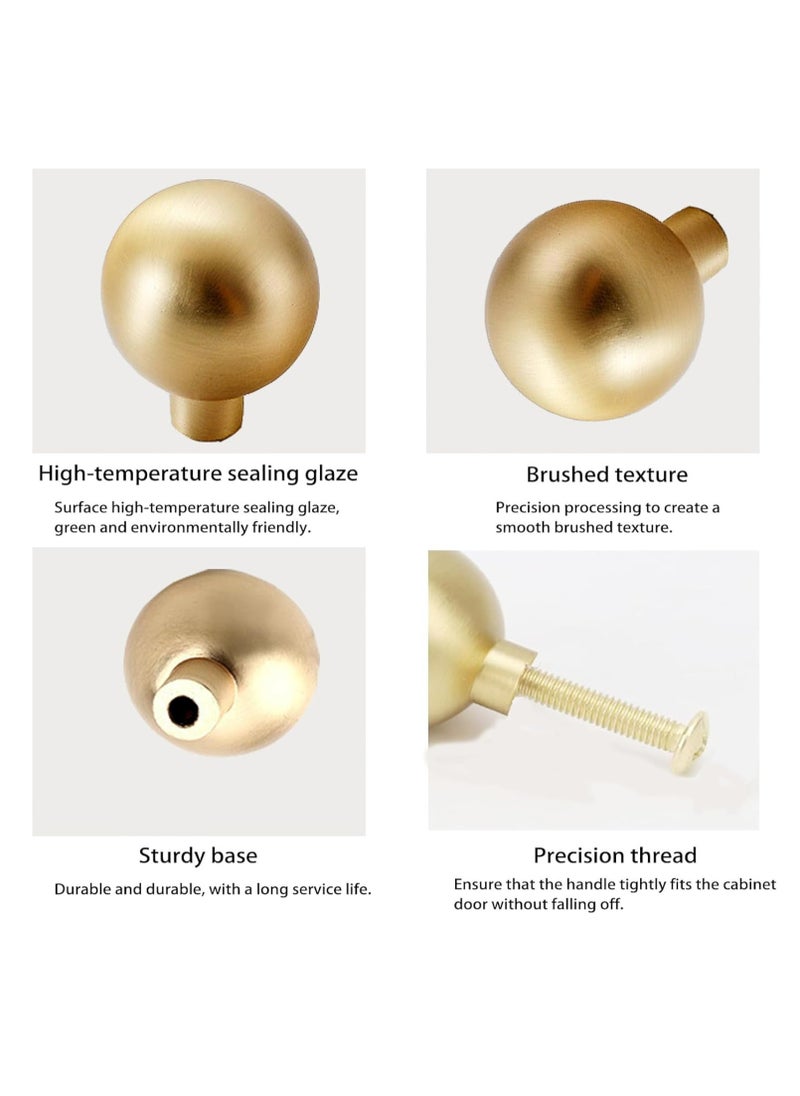 Oasisgalore 6Pcs Cabinet Knobs Drawer Knob，Furniture Knob with 6 Screws，Gold  - Image 2