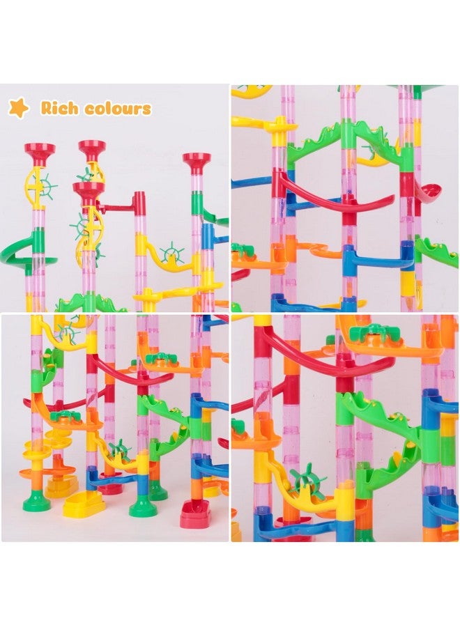 LovesTown 133Pcs Marble Run Set, Marbles Run Games Educational Toy For Kids Construction Building Blocks Toys 2-4 Player Games - Image 5